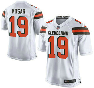 Men's Cleveland Browns #19 Bernie Kosar White Retired Player 2015 NFL Nike Elite Jersey