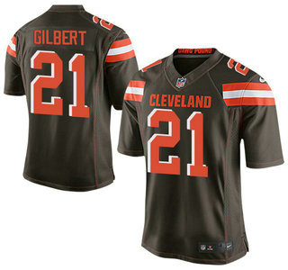 Men's Cleveland Browns #21 Justin Gilbert Brown Team Color 2015 NFL Nike Elite Jersey