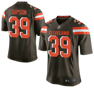 Men's Cleveland Browns #39 Tashaun Gipson Brown Team Color 2015 NFL Nike Elite Jersey