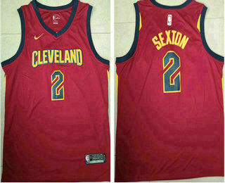 Men's Cleveland Cavaliers #2 Collin Sexton Red 2017-2018 Nike Swingman Stitched NBA Jersey