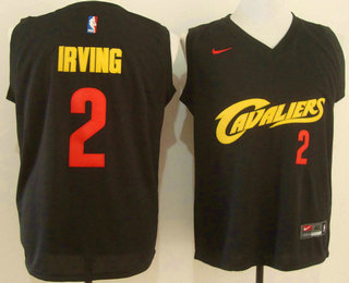 Men's Cleveland Cavaliers #2 Kyrie Irving Black Fashion Stitched NBA Nike Swingman Jersey
