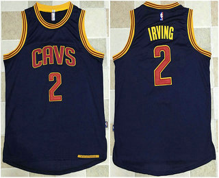 Men's Cleveland Cavaliers #2 Kyrie Irving Navy Blue AU Soul Swingman Jersey