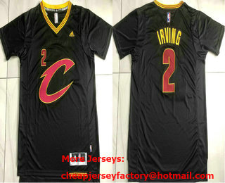Men's Cleveland Cavaliers #2 Kyrie Irving Revolution 30 AU 2016 New Navy Blue Short-Sleeved Jersey