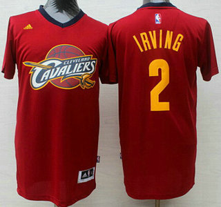 Men's Cleveland Cavaliers #2 Kyrie Irving Revolution 30 Swingman 2014 New Red Fashion Short-Sleeved Jersey