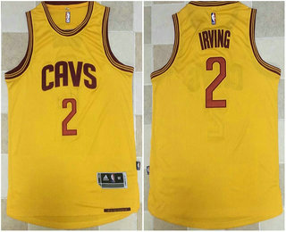 Men's Cleveland Cavaliers #2 Kyrie Irving Yellow AU Soul Swingman Jersey