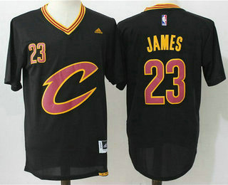 Men's Cleveland Cavaliers #23 LeBron James Revolution 30 Swingman 2016 New Black Short-Sleeved Jersey