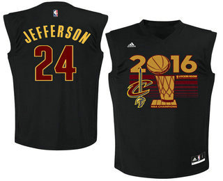 Men's Cleveland Cavaliers #24 Richard Jefferson Revolution 30 Swingman 2016 Champions Fashion Black Jersey
