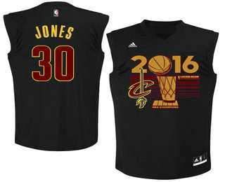 Men's Cleveland Cavaliers #30 Dahntay Jones Revolution 30 Swingman 2016 Champions Fashion Black Jersey