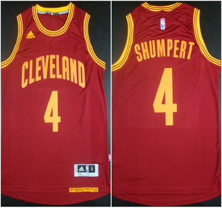 Men's Cleveland Cavaliers #4 Iman Shumpert Revolution 30 Swingman 2014 New Red Jersey