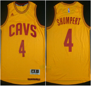 Men's Cleveland Cavaliers #4 Iman Shumpert Revolution 30 Swingman 2014 New Yellow Jersey