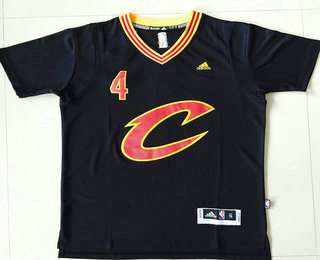 Men's Cleveland Cavaliers #4 Iman Shumpert Revolution 30 Swingman 2015-16 New Navy Blue Short-Sleeved Jersey