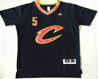 Men's Cleveland Cavaliers #5 J.R. Smith Revolution 30 Swingman 2015-16 New Navy Blue Short-Sleeved Jersey