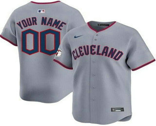 Men's Cleveland Guardians Customized Gray Limited Jersey
