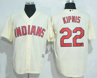 Men's Cleveland Indians #22 Jason Kipnis Cream Stitched MLB Cool Base Jersey