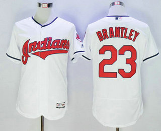 Men's Cleveland Indians #23 Michael Brantley White 2016 Flexbase Baseball Jersey