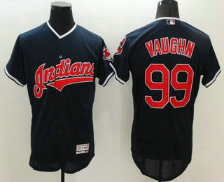 Men's Cleveland Indians #99 Rick Vaughn Navy Blue 2016 Flexbase Baseball Jersey