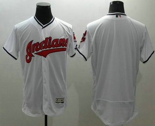 Men's Cleveland Indians Blank White Flexbase 2016 MLB Player Jersey