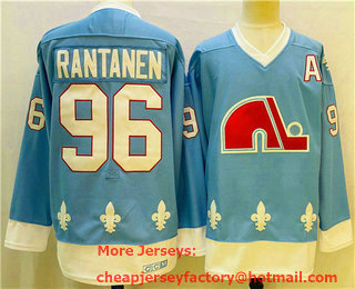 Men's Colorado Avalanche #96 Mikko Rantanen Blue Throwback Stitched NHL CCM Jersey