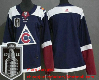 Men's Colorado Avalanche Blank Navy 2022 Stanley Cup Stitched Jersey