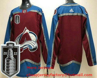 Men's Colorado Avalanche Blank Red 2022 Stanley Cup Stitched Jersey