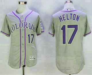 Men's Colorado Rockies #17 Todd Helton Retired Gray 2016 Flexbase Baseball Jersey