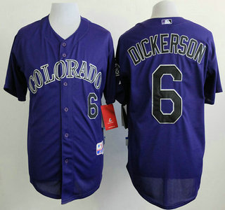 Men's Colorado Rockies #6 Corey Dickerson Purple Jersey
