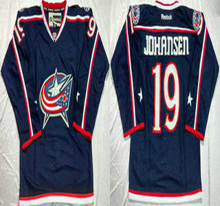 Men's Columbus Blue Jackets #19 Ryan Johansen Navy Blue Home Jersey