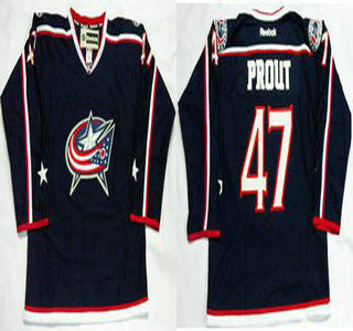 Men's Columbus Blue Jackets #47 Dalton Prout Navy Blue Home Jersey