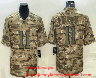 Men's Dallas Cowboys #11 Micah Parsons Camo Salute To Service Stitched Jersey