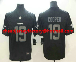 Men's Dallas Cowboys #19 Amari Cooper Black 2018 Fashion Impact Black Color Rush Stitched NFL Nike Limited Jersey
