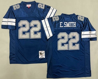 Men's Dallas Cowboys #22 Emmitt Smith Navy 1994 Throwback Jersey