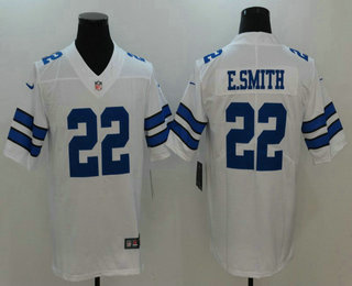 Men's Dallas Cowboys #22 Emmitt Smith White 2017 Vapor Untouchable Stitched NFL Nike Limited Jersey