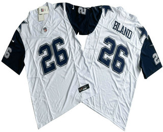 Men's Dallas Cowboys #26 DaRon Bland Limited White Throwback FUSE Vapor Jersey