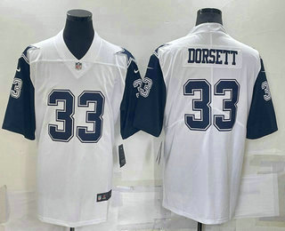 Men's Dallas Cowboys #33 Tony Dorsett White 2016 Color Rush Stitched NFL Nike Limited Jersey