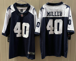 Men's Dallas Cowboys #40 Von Miller Limited Navy Alternate Jersey