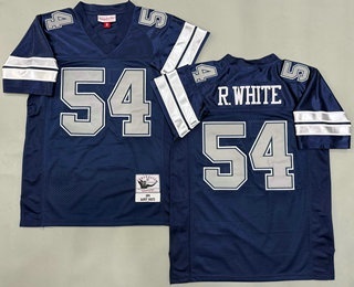 Men's Dallas Cowboys #54 Randy White Navy 1984 Throwback Jersey