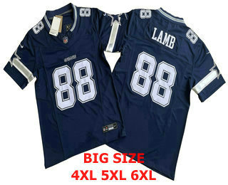 Men's Dallas Cowboys #88 CeeDee Lamb Navy Blue FUSE Limited Vapor Stitched Jersey