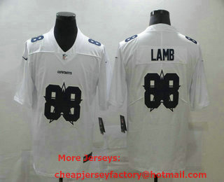 Men's Dallas Cowboys #88 CeeDee Lamb White 2020 Shadow Logo Vapor Untouchable Stitched NFL Nike Limited Jersey