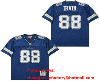 Men's Dallas Cowboys #88 Michael Irvin Navy 1996 Throwback Jersey