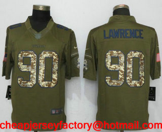Men's Dallas Cowboys #90 DeMarcus Lawrence Green Salute To Service Stitched NFL Nike Limited Jersey