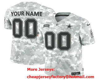 Men's Dallas Cowboys Active Player Custom 2024 FUSE Camo Salute to Service Limited Stitched Jersey