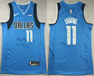 Men's Dallas Mavericks #11 Kyrie Irving Blue Icon Sponsor Swingman Jersey