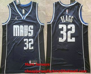 Men's Dallas Mavericks #32 Cooper Flagg Navy Statement Swingman Jersey