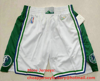 Men's Dallas Mavericks White Nike Diamond 2022 City Edition Swingman Stitched Shorts