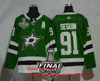 Men's Dallas Stars #91 Tyler Seguin Green 2020 Stanley Cup Final Patch Adidas Stitched NHL Jersey