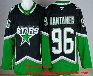 Men's Dallas Stars #96 Mikko Rantanen Black Authentic Jersey