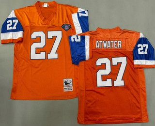Men's Denver Broncos #27 Steve Atwater Orange 75th Throwback Jersey