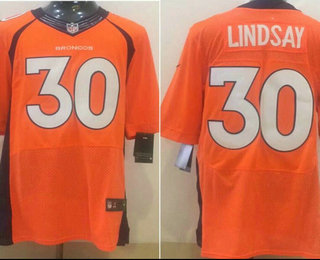 Men's Denver Broncos #30 Phillip Lindsay Orange Team Color NFL Nike Elite Jersey