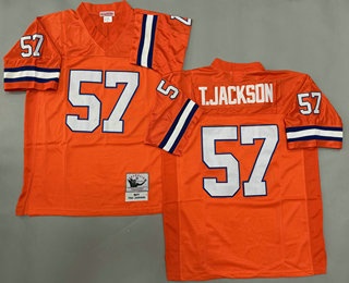 Men's Denver Broncos #57 Tom Jackson Orange Throwback Jersey