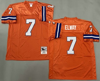 Men's Denver Broncos #7 John Elway Orange 1994 Throwback Jersey